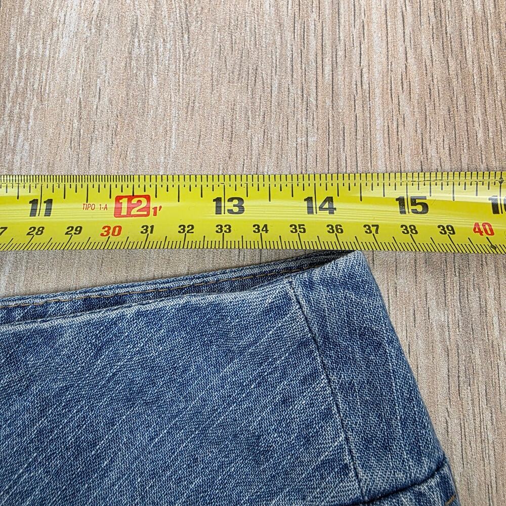 Y2K Denim Mini Skirt Womens Small Zip Front Cargo Pockets 90s Blue Jean - Picture 4 of 11